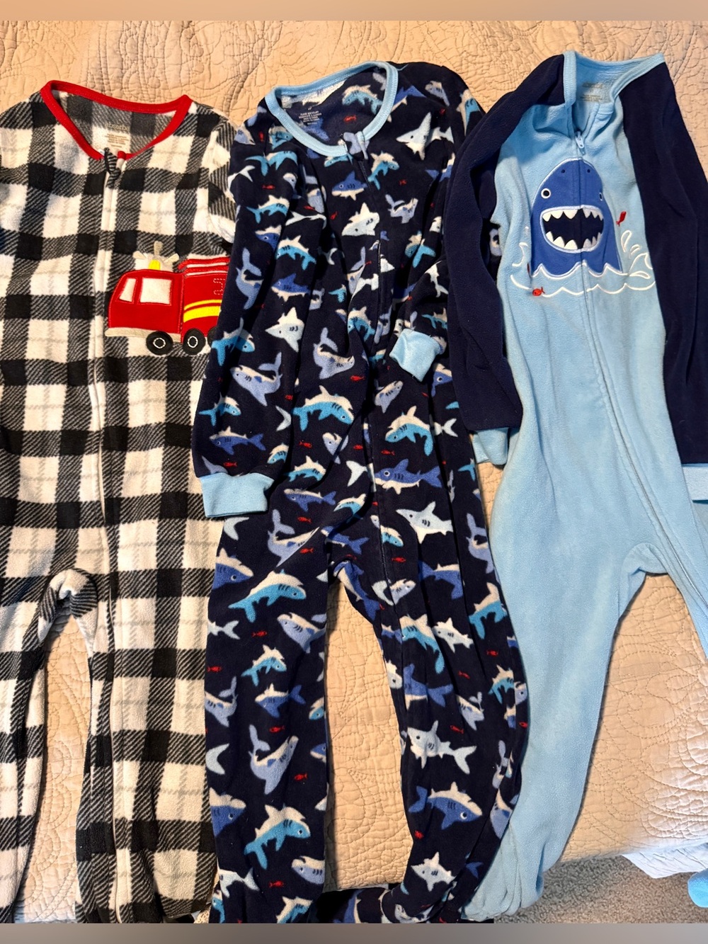 4T zipper footie onesies